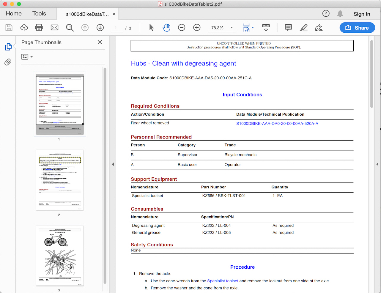 Work Examples, DITA & S1000D | SG